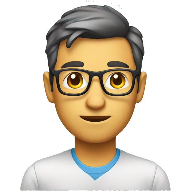 nerd developer with glass emoji