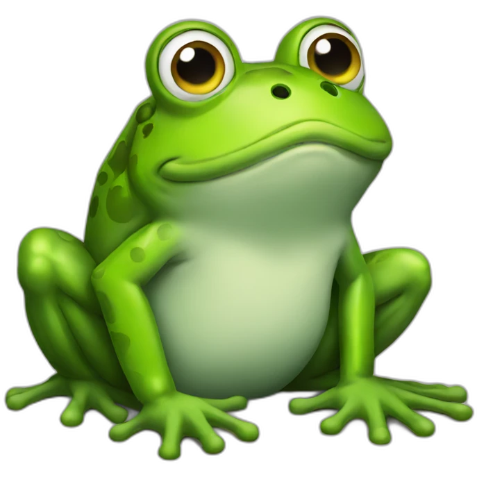 frog made of linux emoji