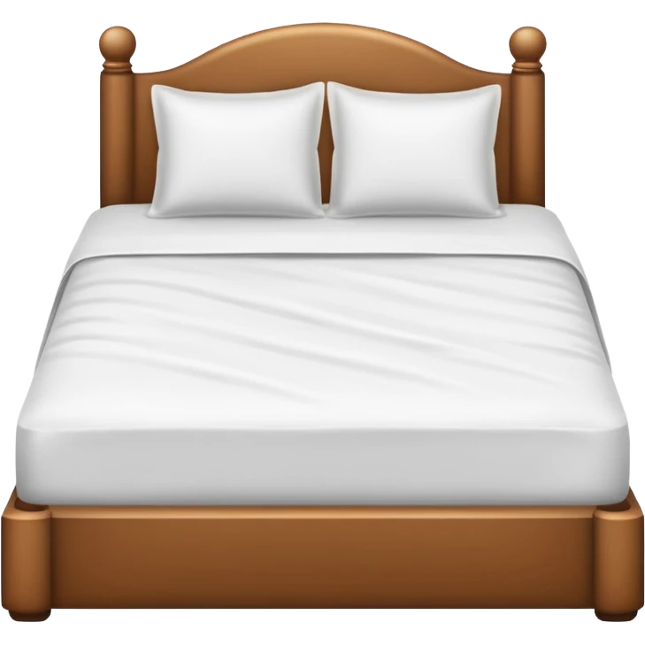 a white bed with white bedsheets emoji