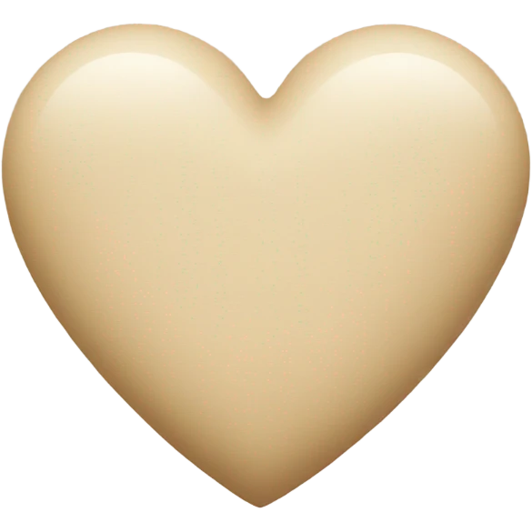 Beige heart emoji