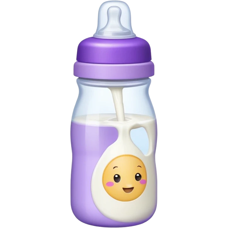 baby bottle white and purple emoji