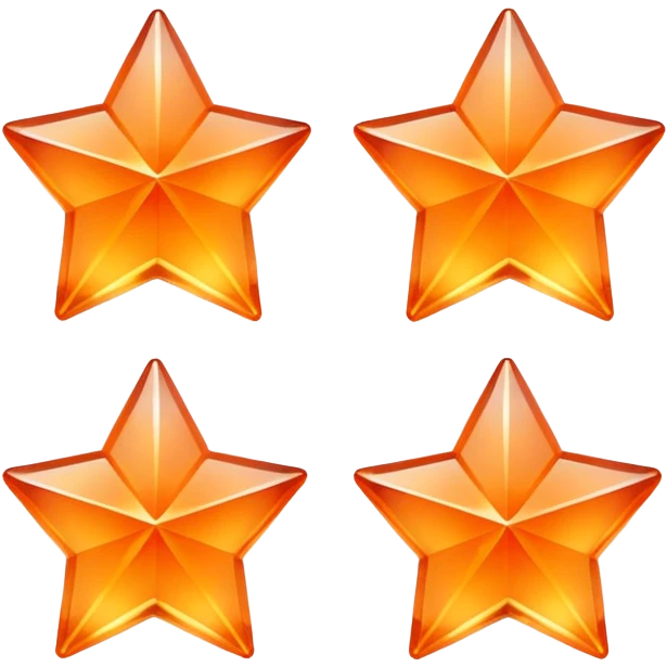 crystal stars orange emoji