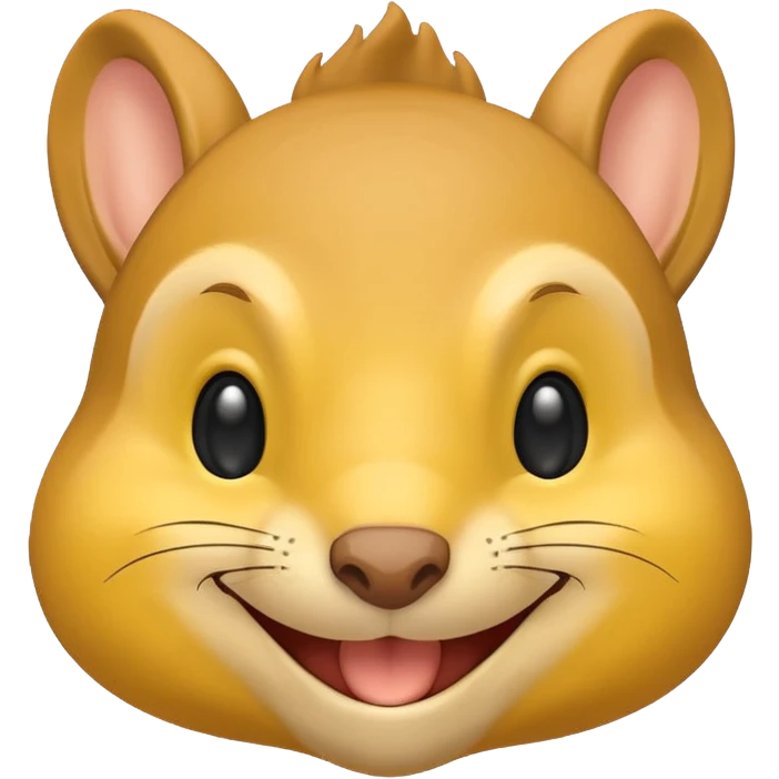 a smiley face with a squirrel smile emoji