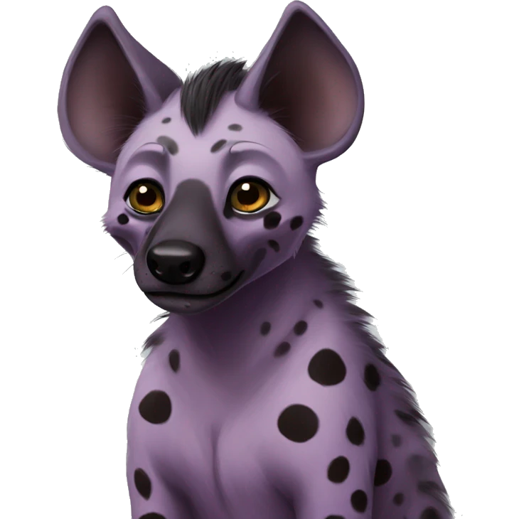 Purple spotted hyena fursona emoji