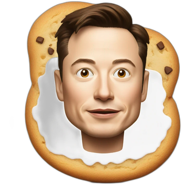 elon musk with cookie emoji