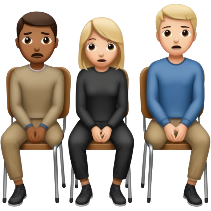 tied to chairs back-to-back, kidnapped emoji