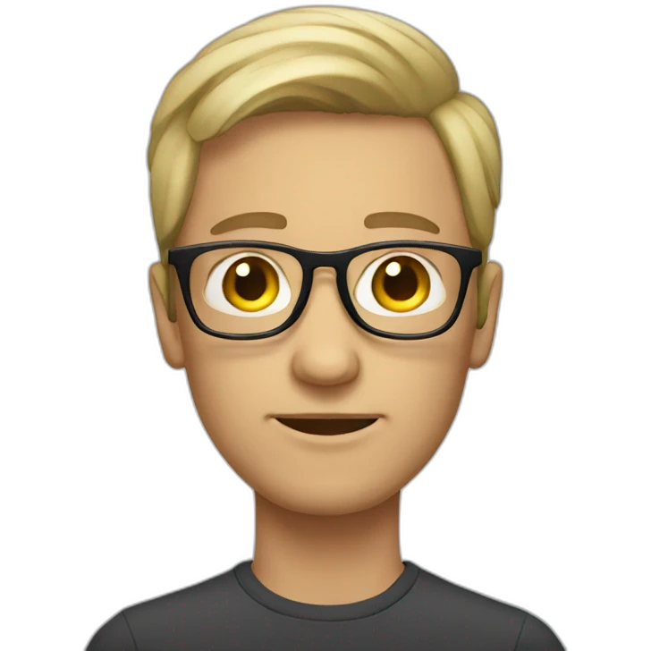 white man with glasses emoji