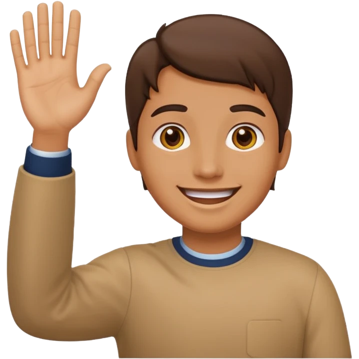 😝👋🏼Derrien la tête la main  emoji