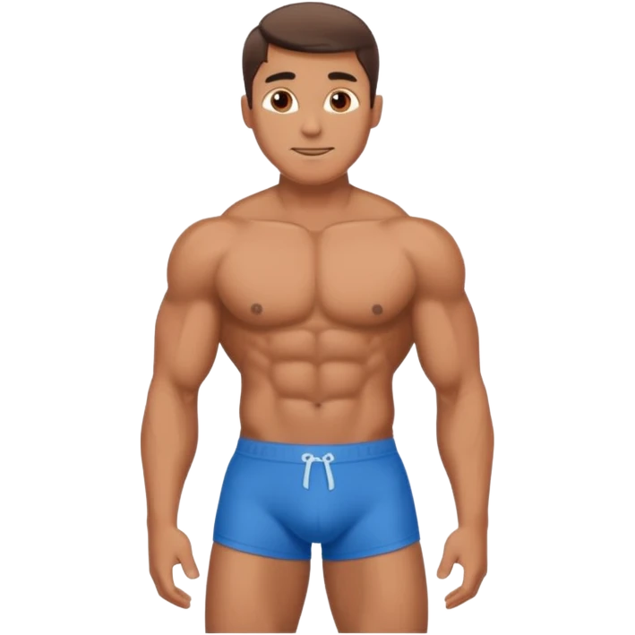 shirtless hot man only in underwear emoji