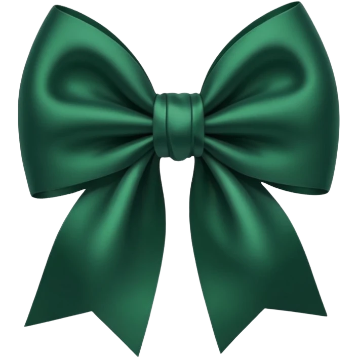 dark green bow emoji