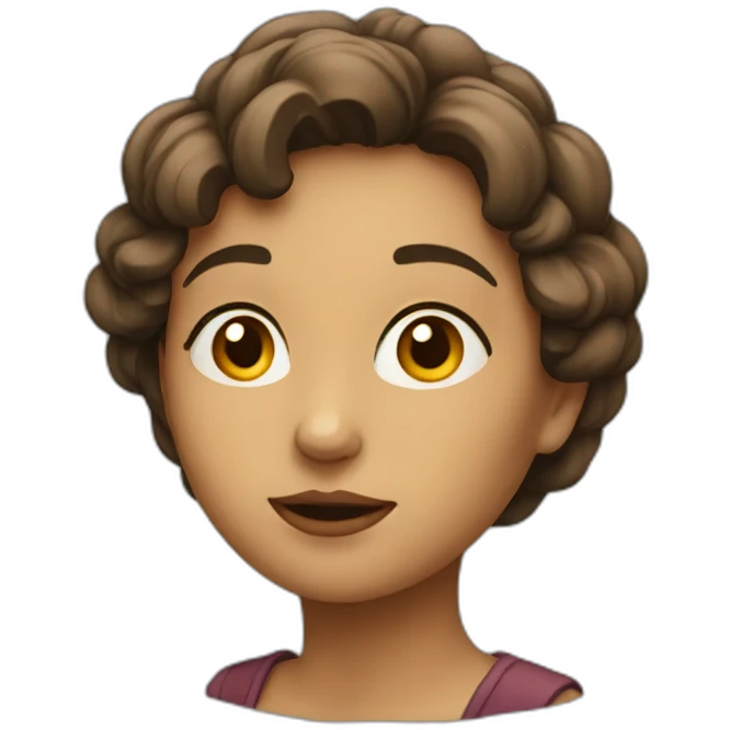thoughtful woman and looking up thinking emoji