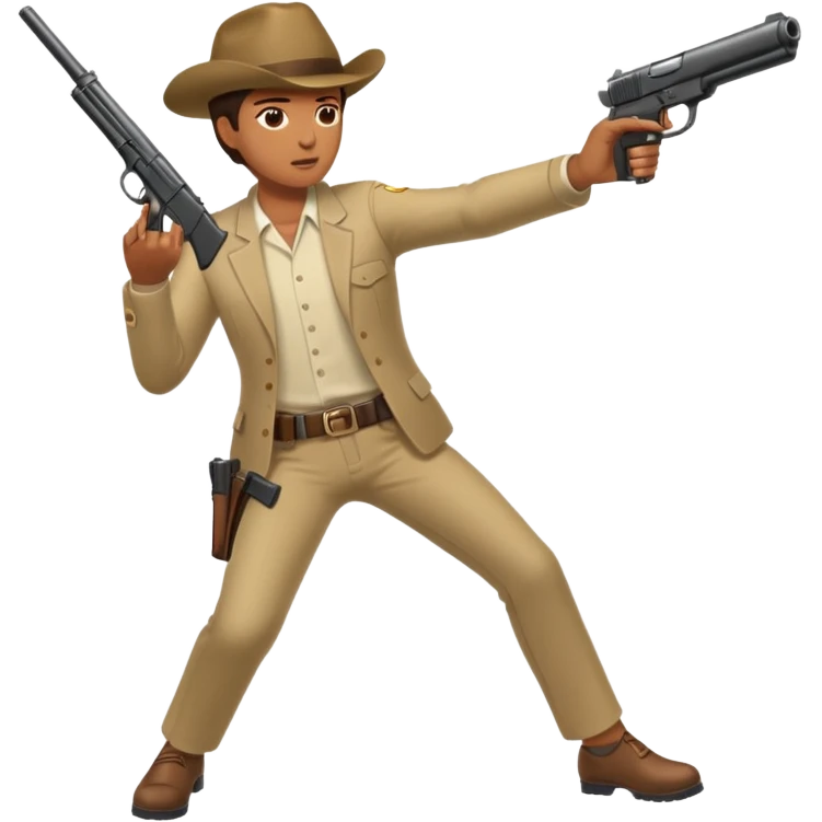 gun shooting at foot emoji