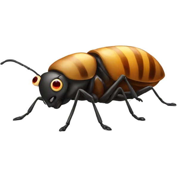 Bug with person legs emoji
