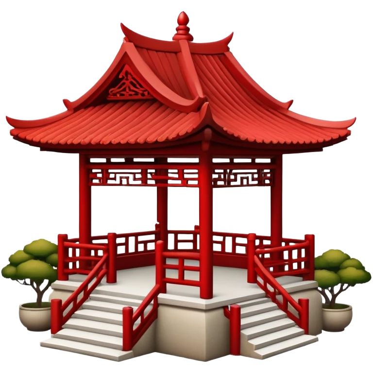 Petite Chinese garden pavilion emoji