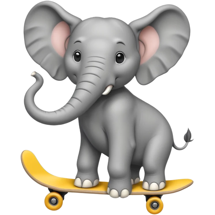 skater elephant emoji