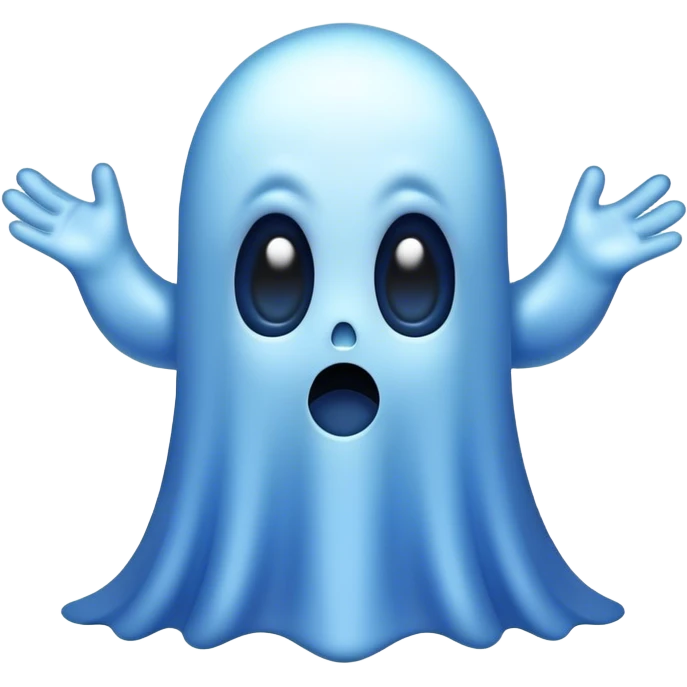 little blue ghost emoji