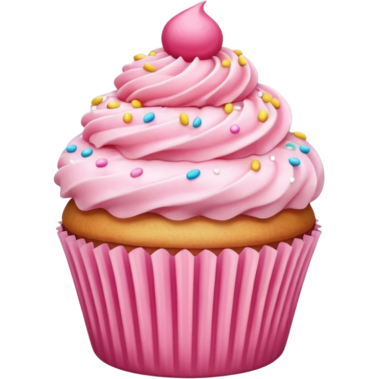 Cupcake with pink icing emoji