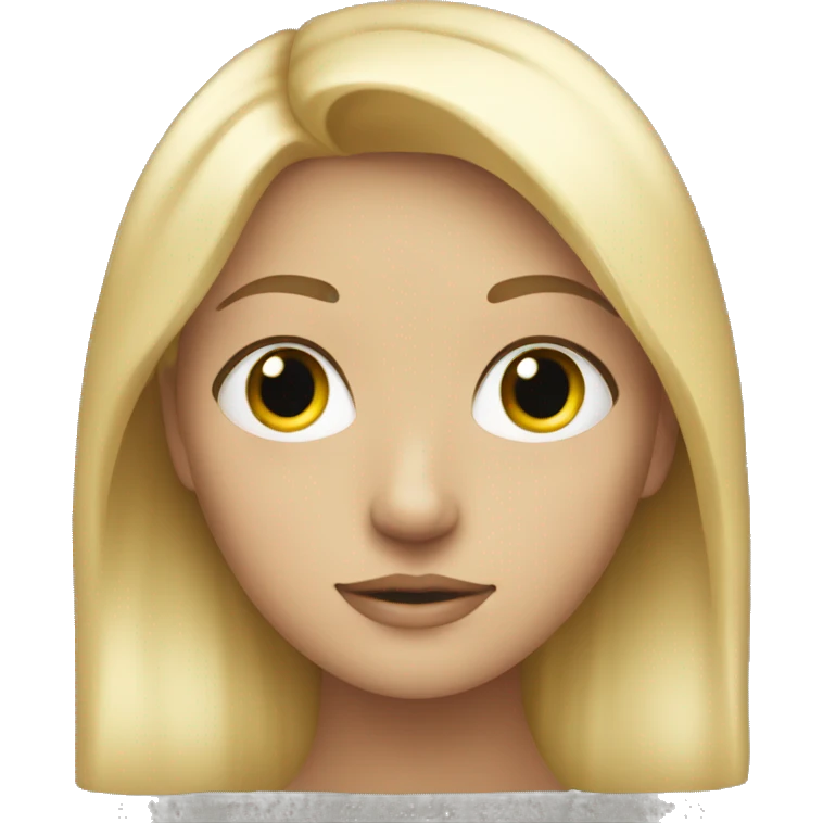 blonde girl with captivating gaze emoji