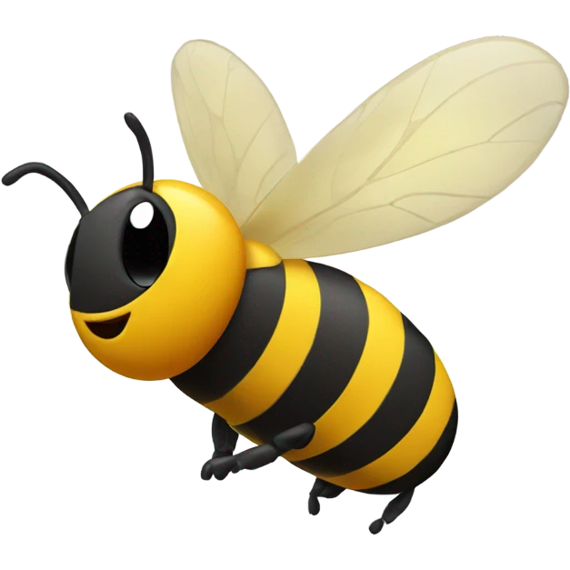 flying bee that looks like a television emoji
