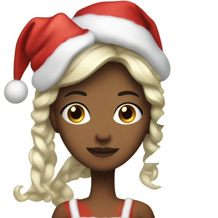 christmas girls by the tree emoji