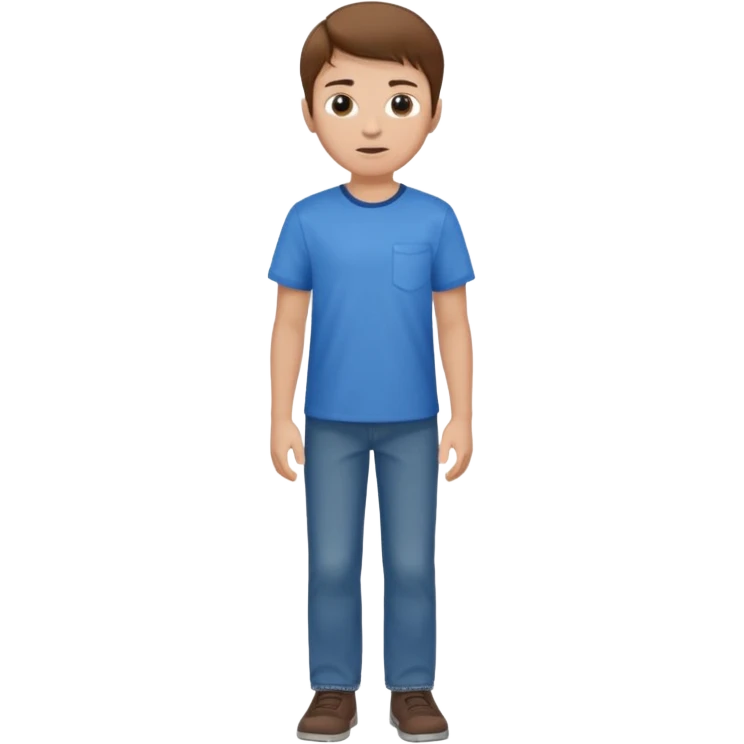 Naked boy with full body with a dick emoji