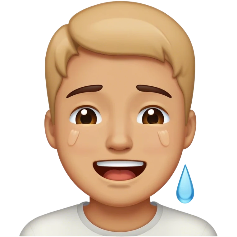 Smiling while crying  emoji