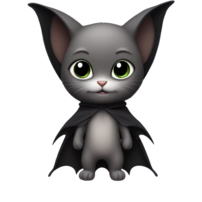 Kitten wearing a bat costume  emoji