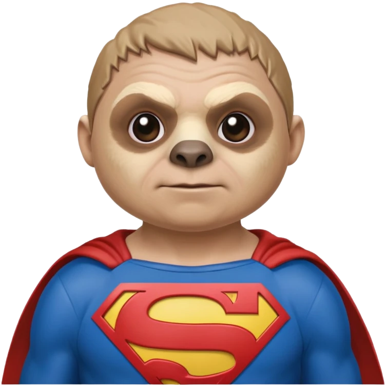 Sloth from The Goonies with Superman shirt emoji