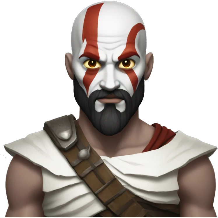 Kratos with no hair emoji