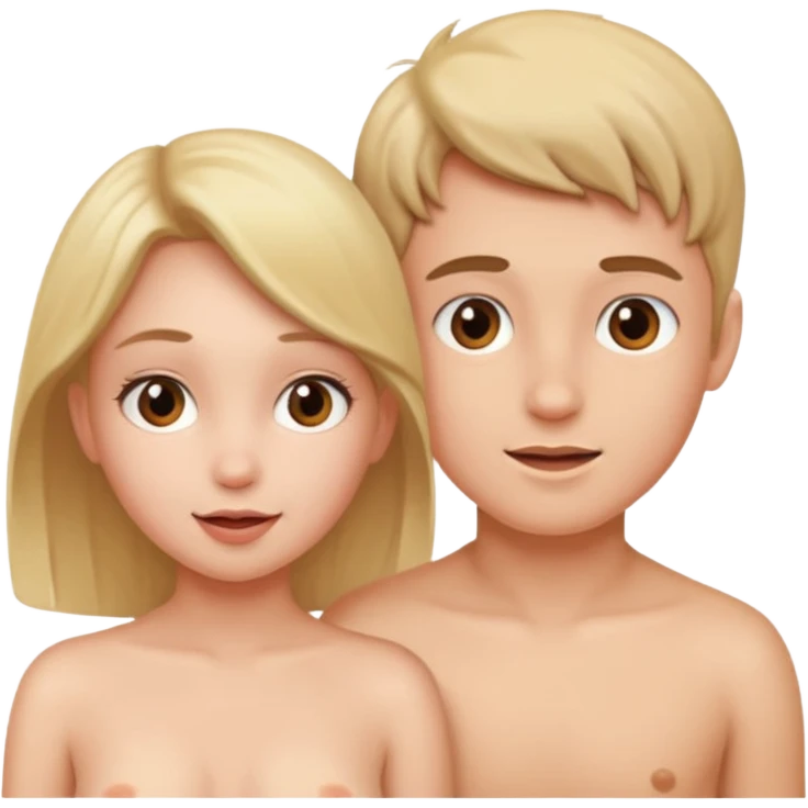Kız erkek çıplak emoji