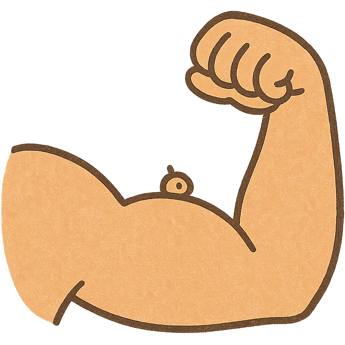 really small biceps emoji
