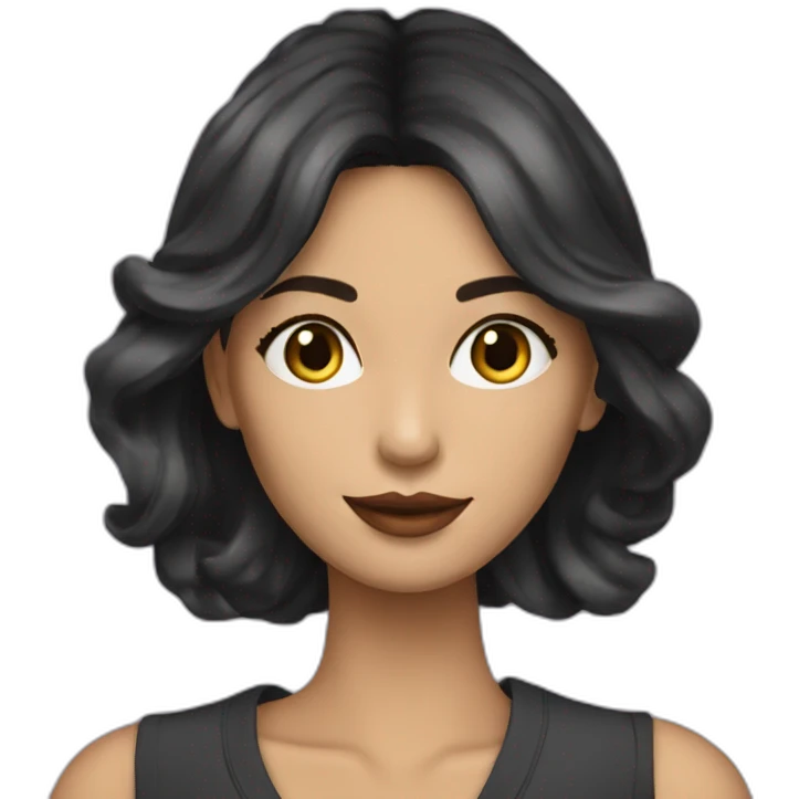 Chic Morena con coleta emoji