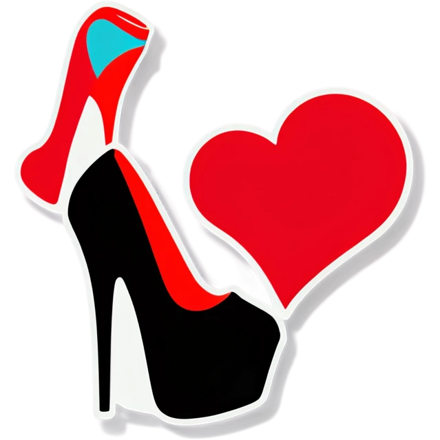 Heart with high heels  emoji