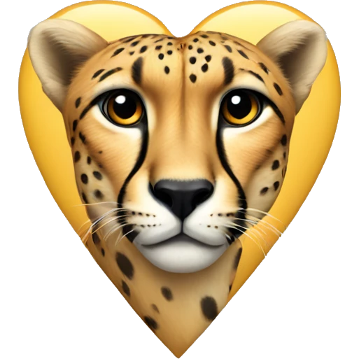 Cheetah heart  emoji
