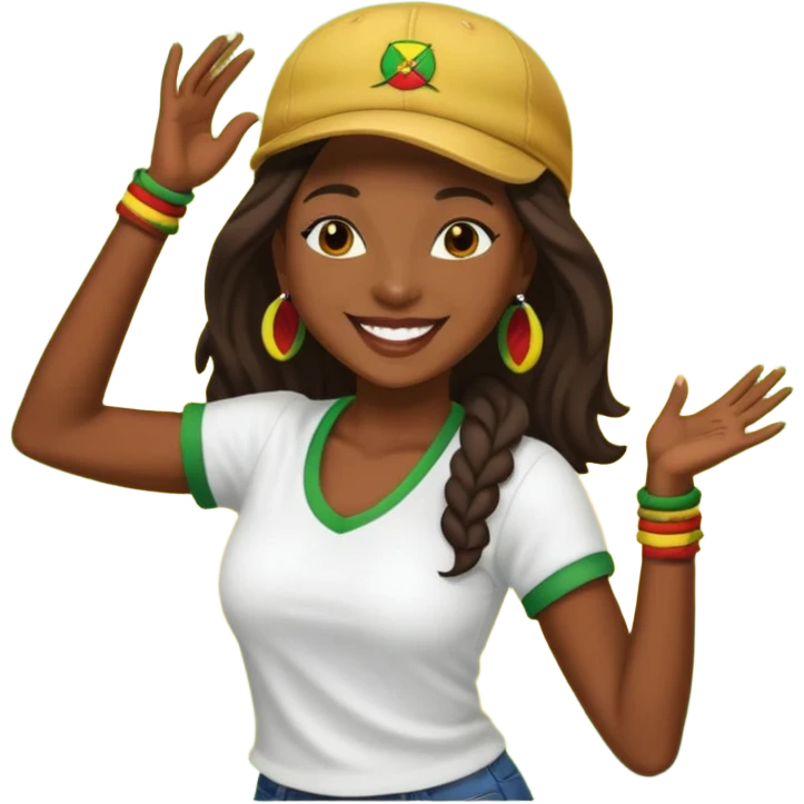 reggae femme   casquette danse  emoji