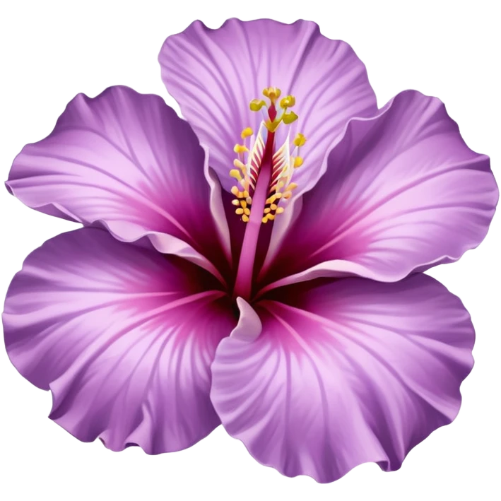 single lilac hibiscus blossom facing left emoji