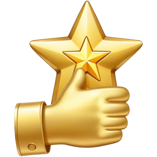 Thumbs up with a star, indicating good job emoji