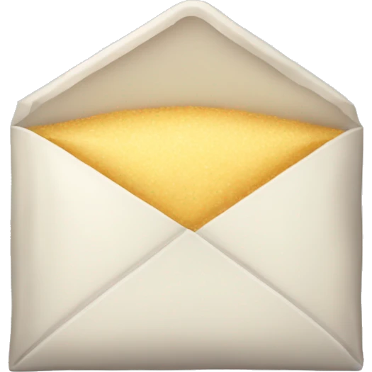 Small transparent envelope  with flour inside  emoji
