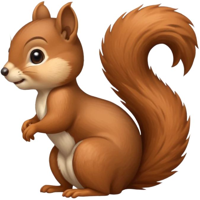 Squirrel with ponytail ￼ emoji