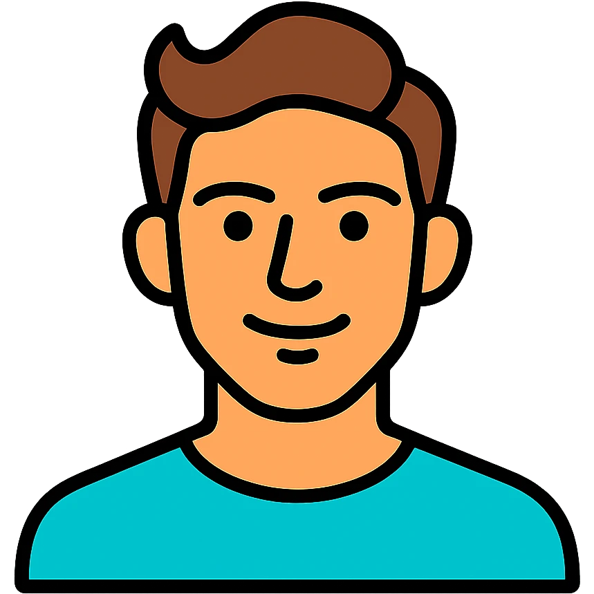 portrait of Ryan Trehan, stylized icon, simple background emoji