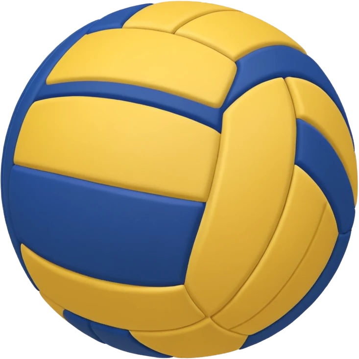 Pelota de voleibol azul amarillo y boanco emoji