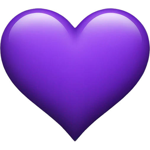 Heart purple and black emoji