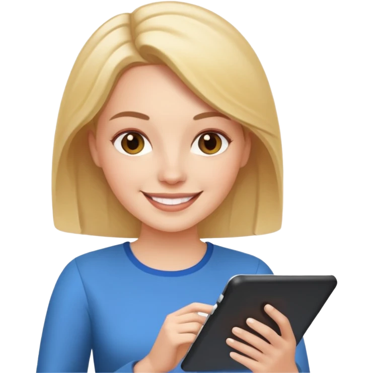 ios tech blogger about apps white female emoji