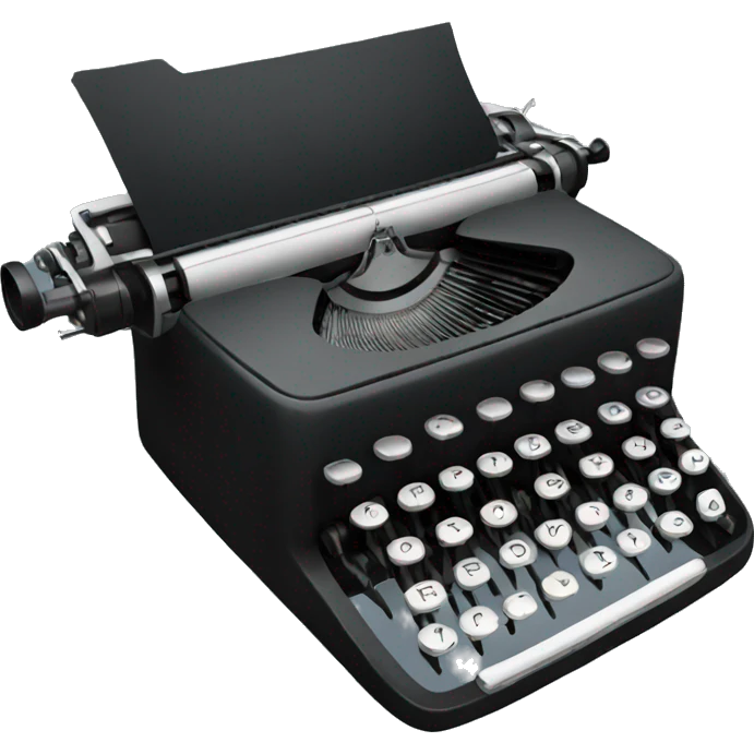 Black typewriter  emoji