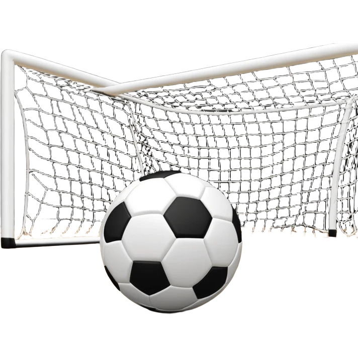 A close-up of a mini football (futsal) ball on the court, with the goals and boundary lines visible in the background. The scene captures the small-scale, fast-paced nature of futsal, emphasizing the ball's precision and the smooth playing surface. emoji