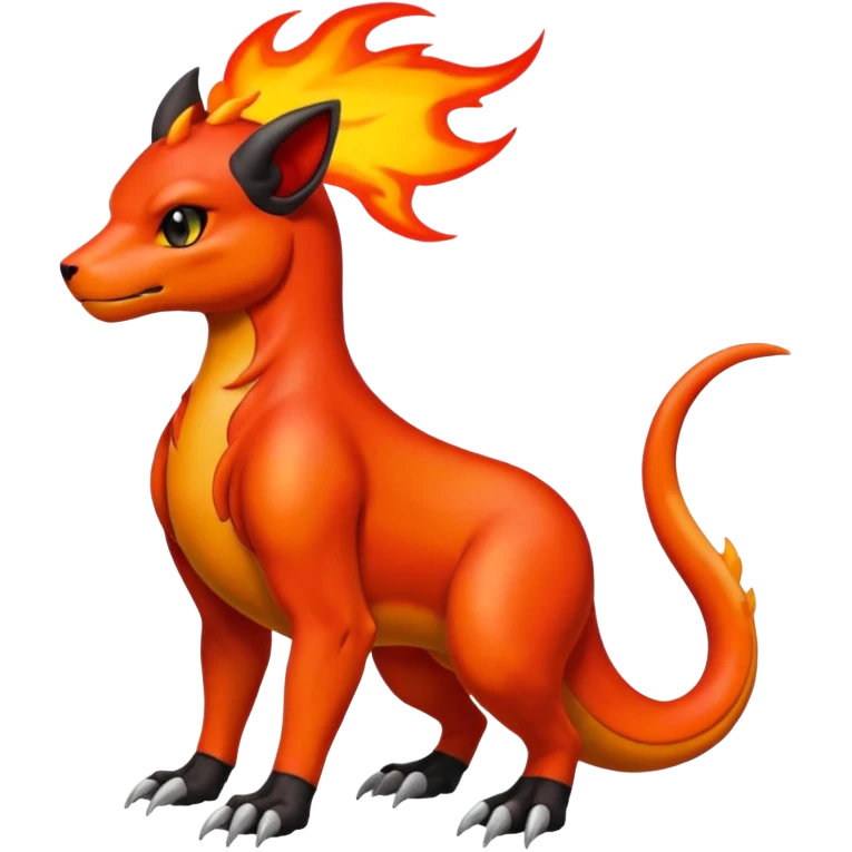 Houndoom-Charmeleon-Fakémon-hybrid-creature (full body)  emoji