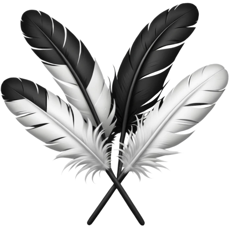 black and white bar feathers  emoji