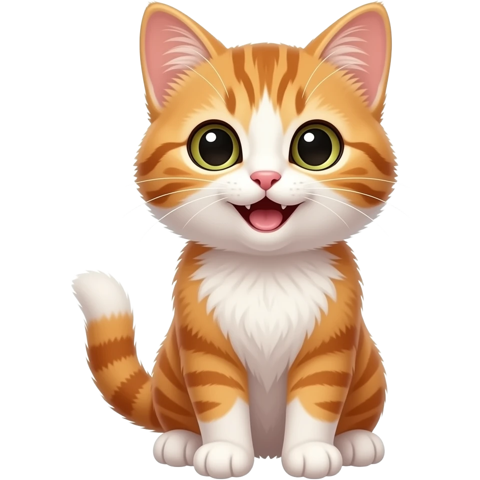 a happy kitten emoji