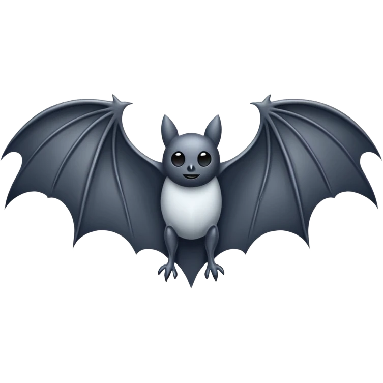 White large pointed bat wings emoji