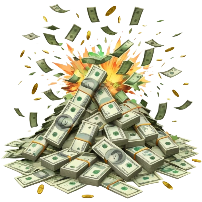 Money bomb emoji